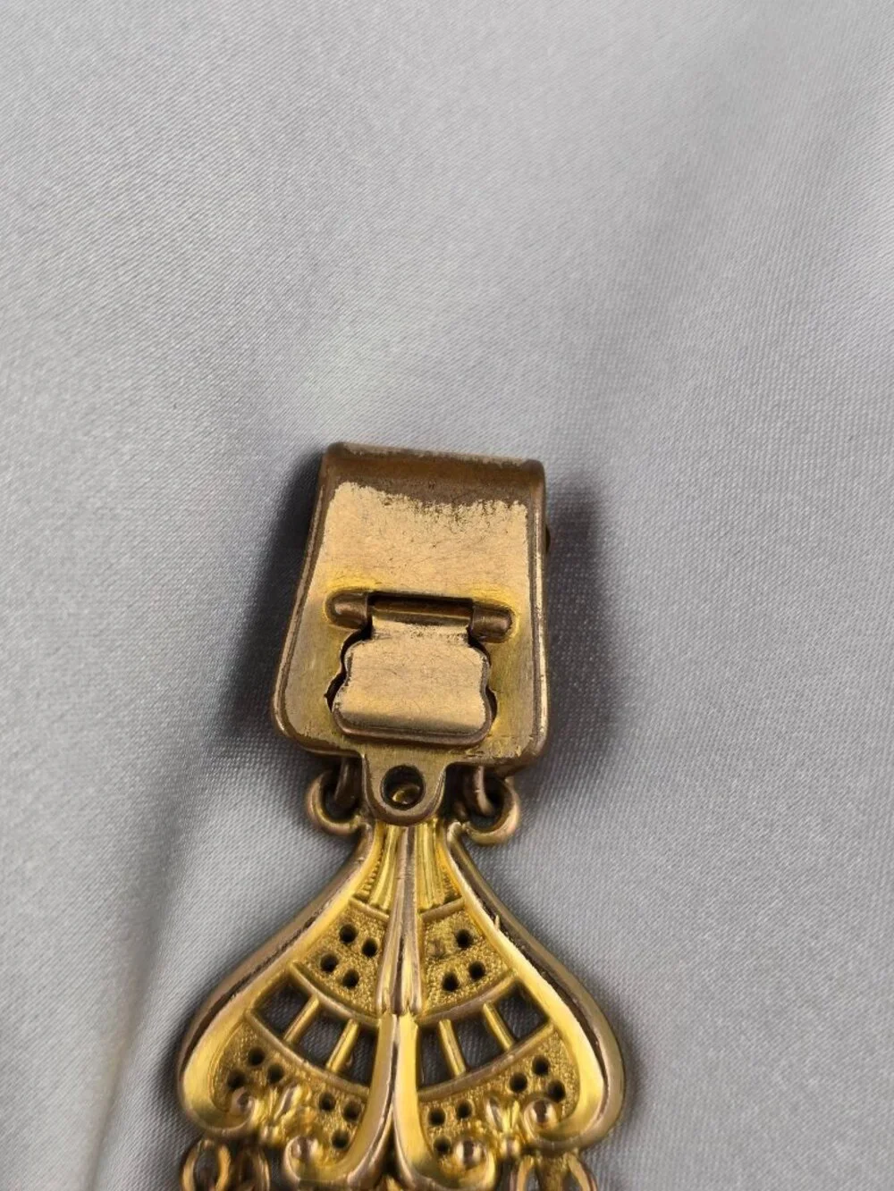 Antique Gold Filled Watch Fob With Ornate Chain & Engraved Details 1912 - Picture 8 of 10